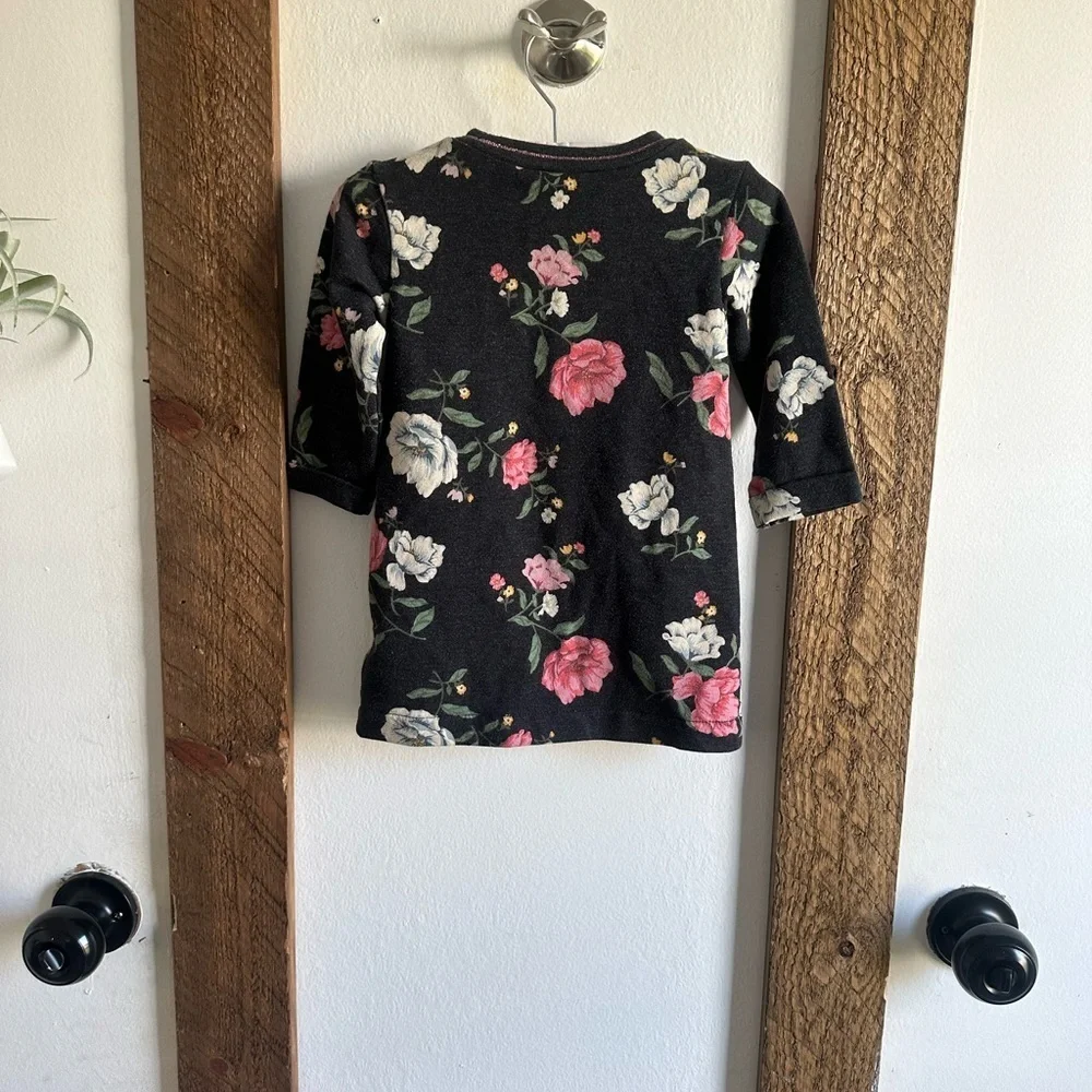 Old Navy Floral Light Sweater Long Sleeve Dress Baby Girl 6-12 Months VGUC
